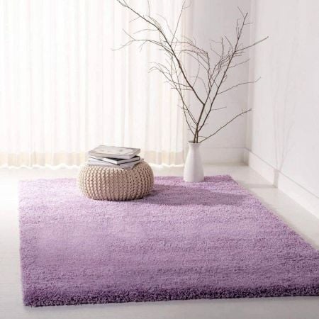 Modern Purple Geometric Home Rug